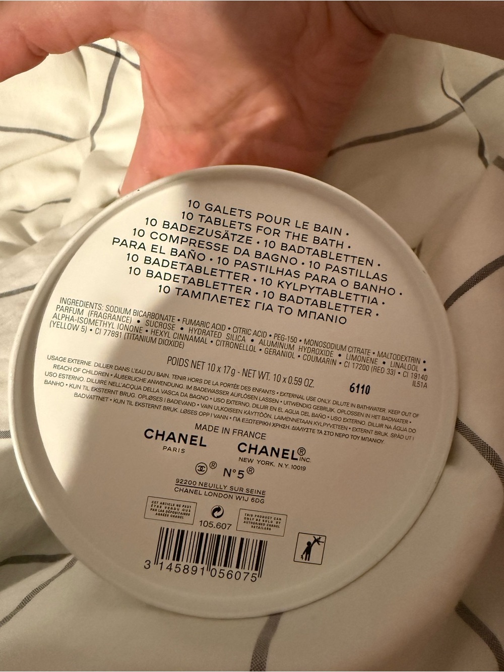 CHANEL N°5 White Bath Tablets Tin - Picture 2 of 4